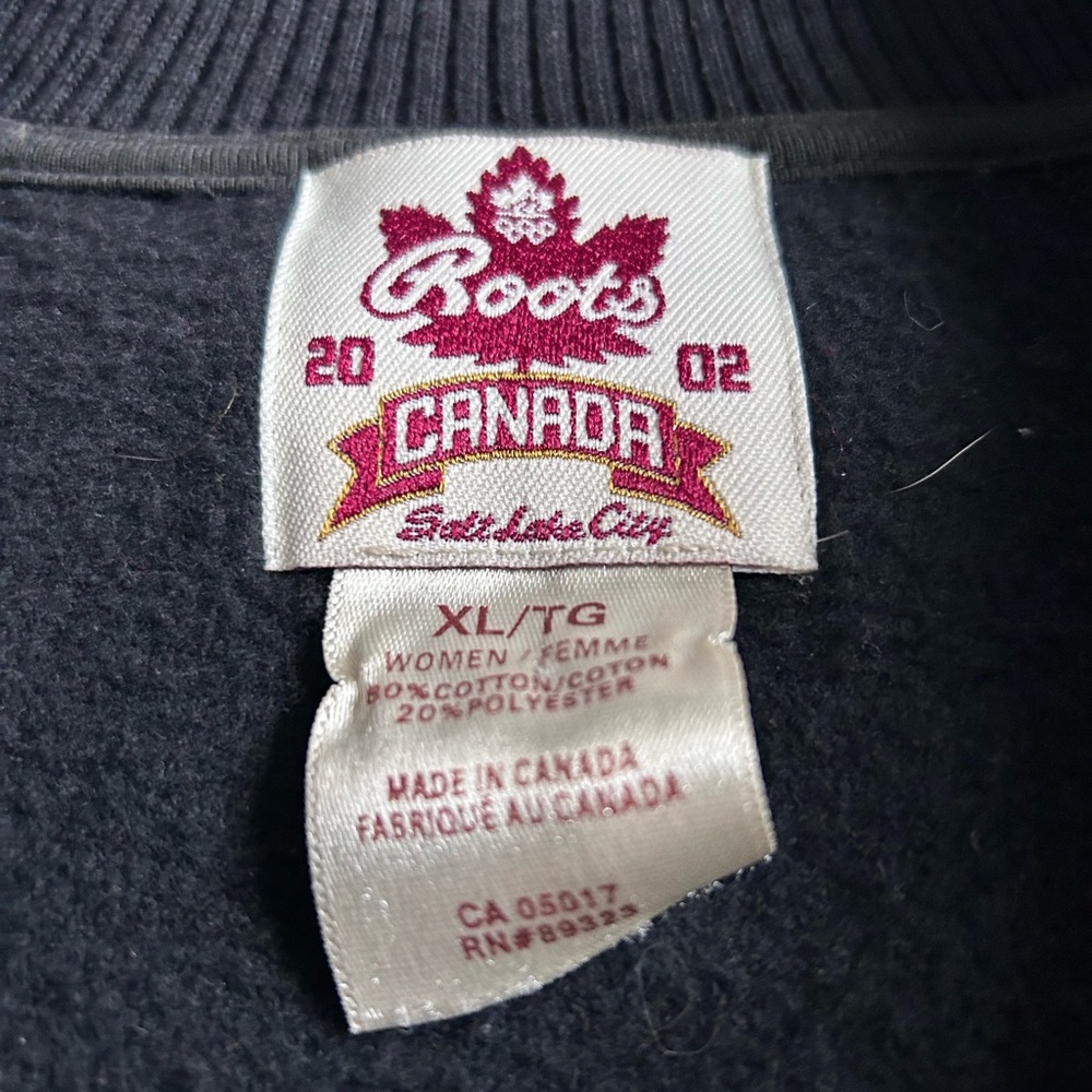 Roots Black Jacket with White and Burgundy Canada Crest - Picture 2 of 9